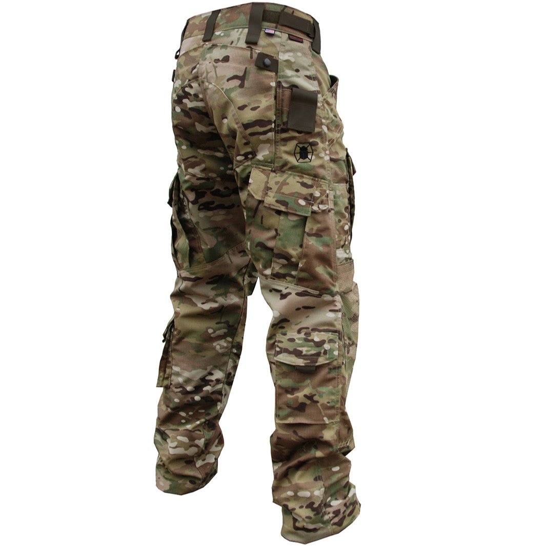 Camo Tactical Pants - Ripstop, Black & Woodland Styles